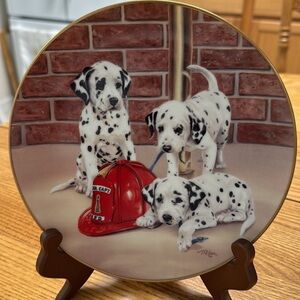 Princeton Gallery Dalmatian Collectors Plate Firehouse Frolic JJ0547